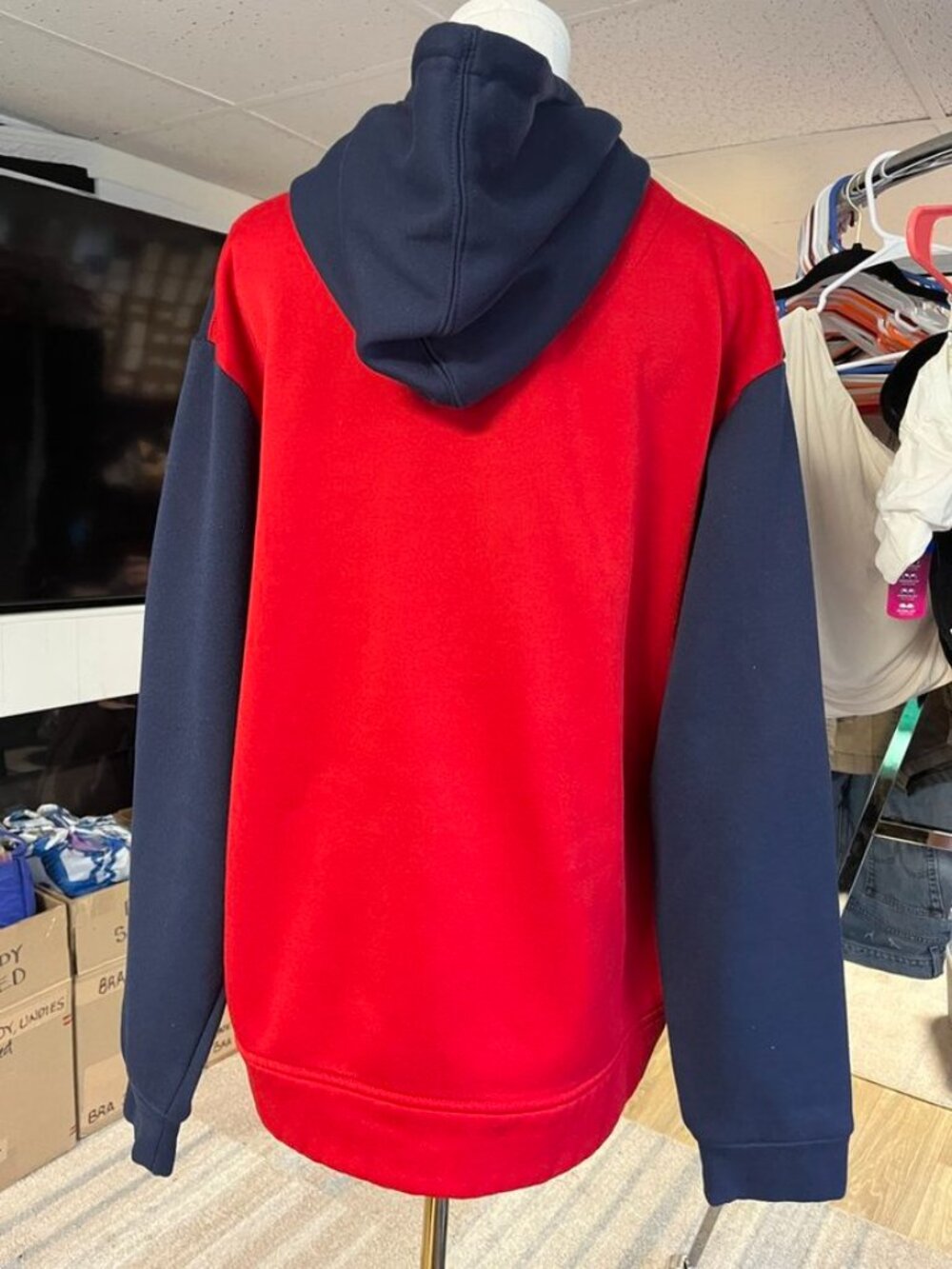Russell Athletic Colorblock Fleece Hoodie Pullover Men’s Large - Picture 8 of 10